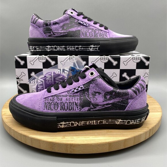 VANS Other - Vans Shoes Mens 3.5 Nico Robin One Piece Purple Sneaker Youth Boys Girls Anime